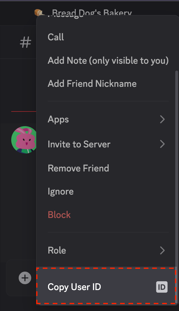 Desktop: Right-click a user to find Copy User ID